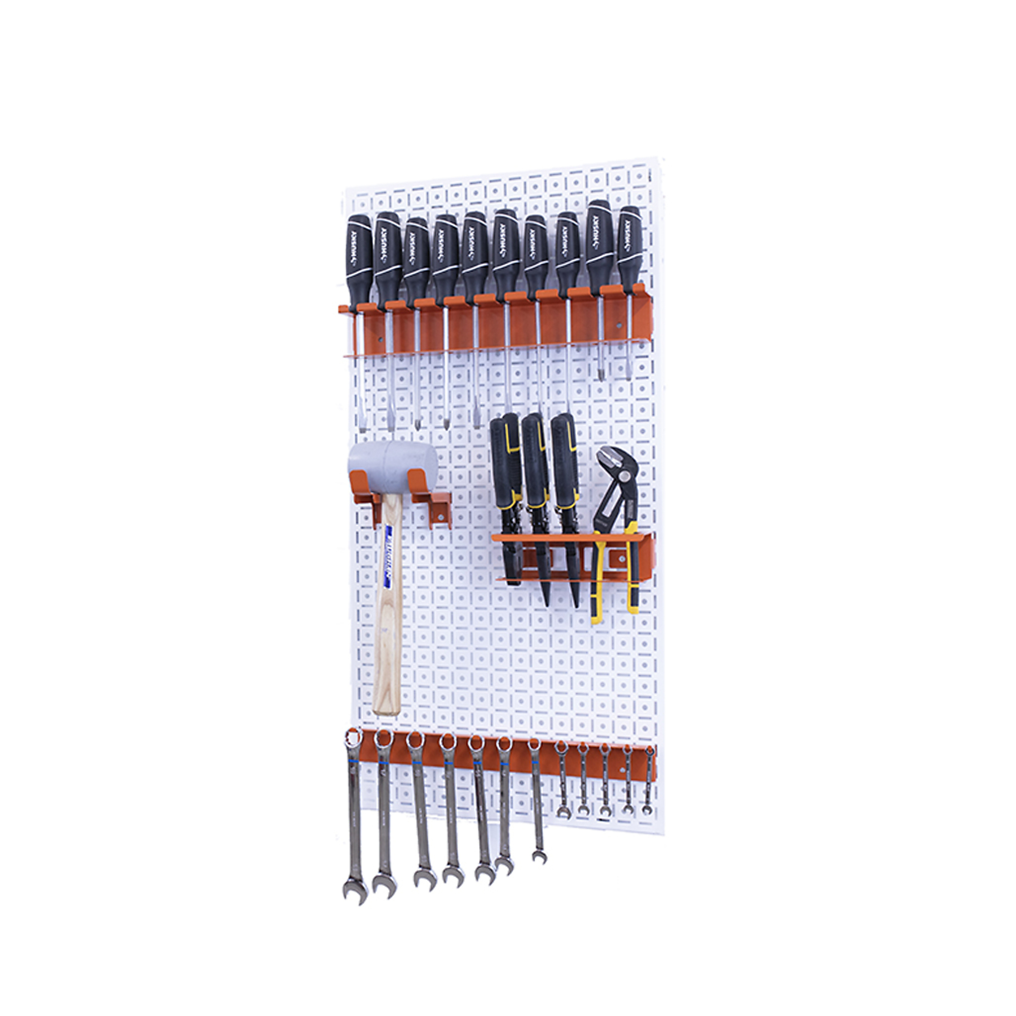 OmniWall, OmniWall metal pegboard storage kit for storage, Length 16 in, Width 32 in, Model# CGS-KIT-1PL